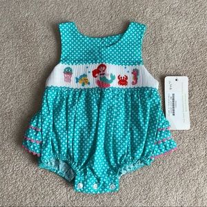 Little Mermaid Smocked Bubble